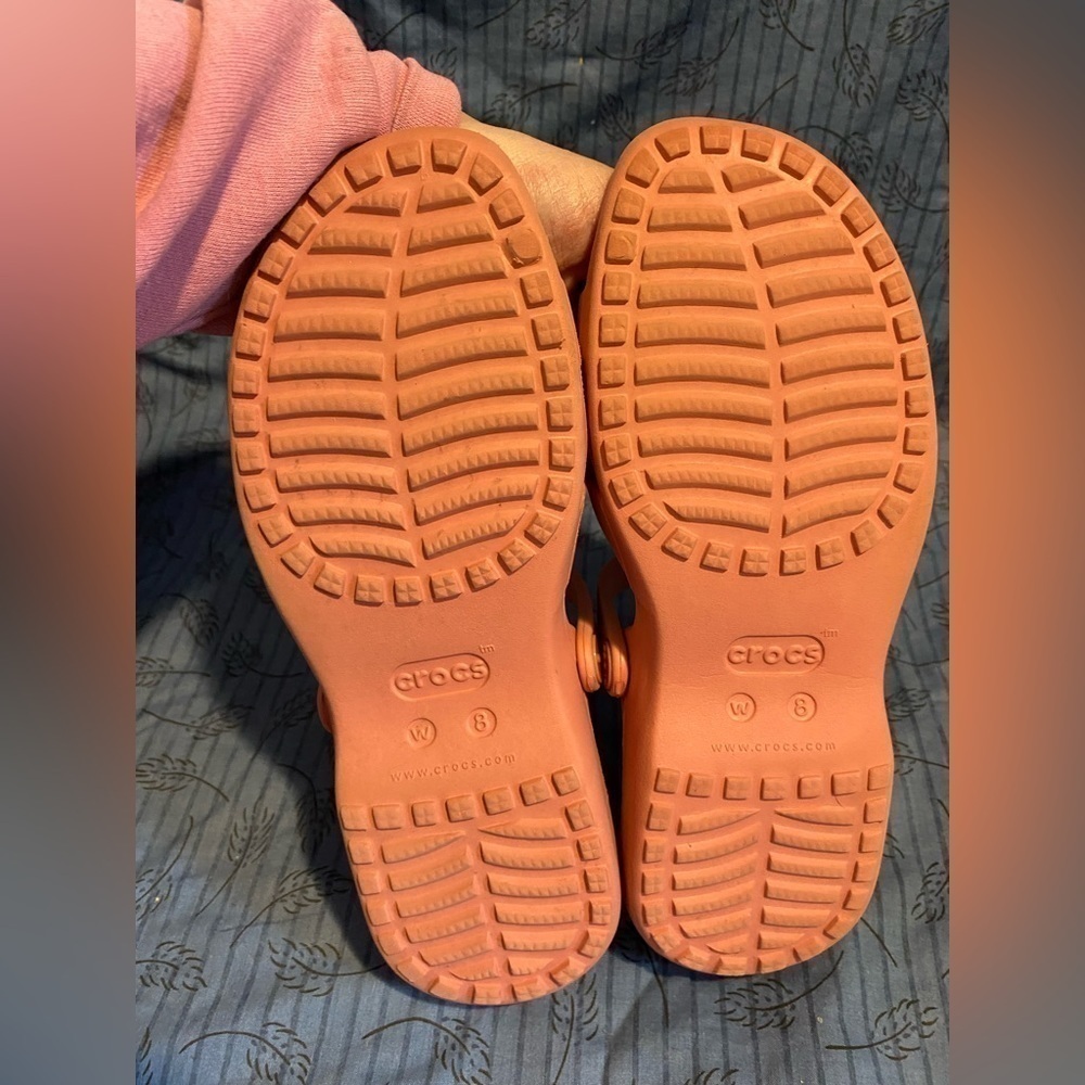 Crocs Meleen crossband blush pink sandals 8 - Picture 3 of 4
